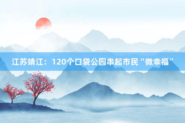 江苏靖江：120个口袋公园串起市民“微幸福”